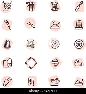 Textile produce, illustration, vector on a white background. Stock Vector