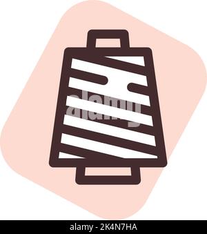 Spool of thread, illustration, vector on a white background. Stock Vector