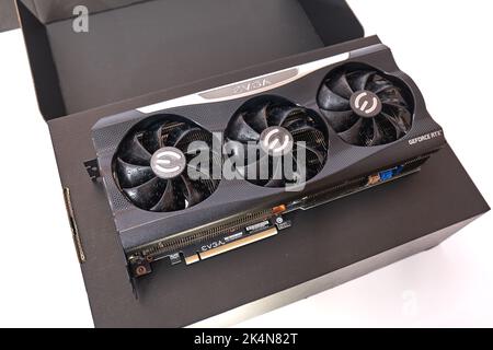EVGA Geforce RTX 3090 Nvidia GPU display Stock Photo