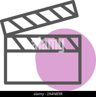 Chick flick, illustration, vector on a white background. Stock Vector