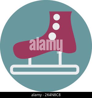Winter skates, illustration, vector on a white background. Stock Vector