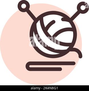 Textile yarn, illustration, vector on a white background. Stock Vector