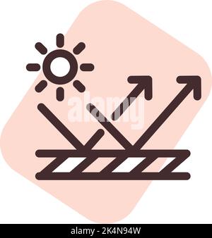 UV Protection textile, illustration, vector on a white background. Stock Vector