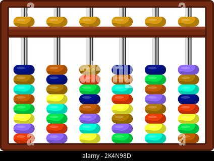 Colorful abacus, illustration, vector on a white background. Stock Vector