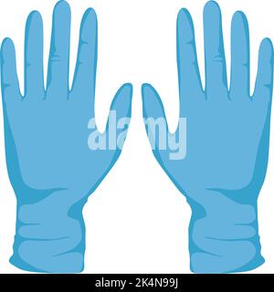 Medical gloves, illustration, vector on a white background. Stock Vector