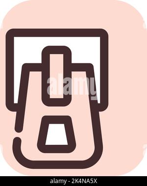 Textile zipper, illustration, vector on a white background. Stock Vector