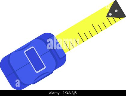 Measuring tape, illustration, vector on a white background. Stock Vector