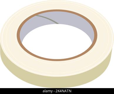 White marking tape, illustration, vector on a white background. Stock Vector