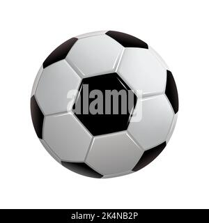 Realistic isolated soccer ball on a white background without a shadow ...