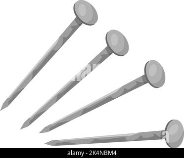Working nails, illustration, vector on a white background. Stock Vector