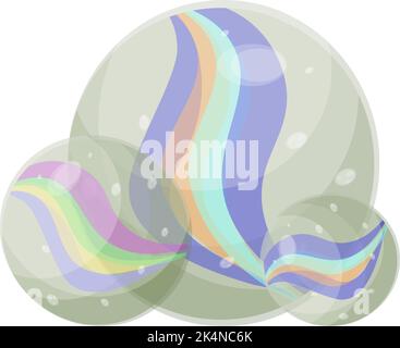 Old marble balls, illustration, vector on a white background. Stock Vector