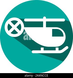 Small helicopter, illustration, vector on a white background. Stock Vector