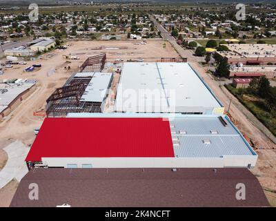 Aerial view of a construction site in Arizona Stock Photo