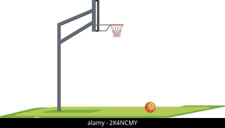 Basketball hoop, illustration, vector on a white background. Stock Vector