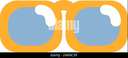 Yellow sunglasses, illustration, vector on a white background. Stock Vector