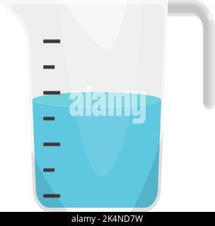 Measuring cup, illustration, vector on a white background. Stock Vector