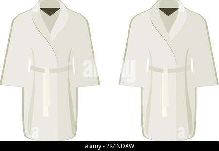Bath robes, illustration, vector on a white background. Stock Vector