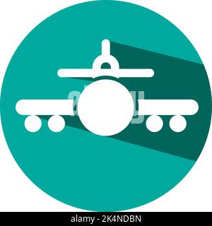 Big airplane, illustration, vector on a white background. Stock Vector