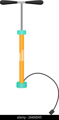 Manual air pump, illustration, vector on a white background. Stock Vector