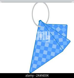 Blue napkins, illustration, vector on a white background. Stock Vector