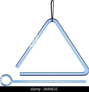 Music triangle, illustration, vector on a white background. Stock Vector