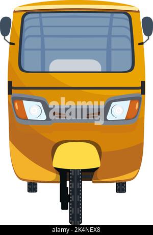 Indian taxi, illustration, vector on a white background. Stock Vector