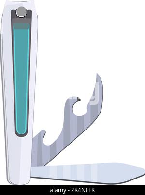 Nail cutter, illustration, vector on a white background. Stock Vector