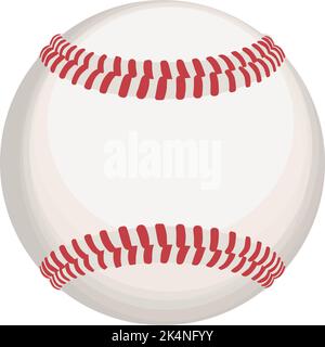 White baseball ball, illustration, vector on a white background. Stock Vector