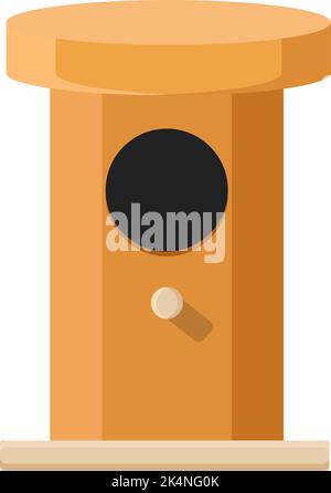 Modern bird house, illustration, vector on a white background. Stock Vector
