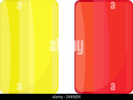 Penalty cards, illustration, vector on a white background. Stock Vector