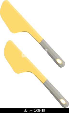 Omelette spatula, illustration, vector on a white background. Stock Vector