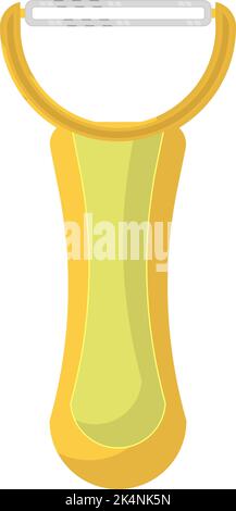 Yellow peeler, illustration, vector on a white background. Stock Vector