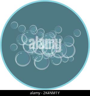 Shampoo bubbles, illustration, vector on a white background. Stock Vector