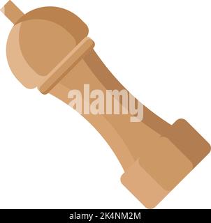Pepper mill, illustration, vector on a white background. Stock Vector