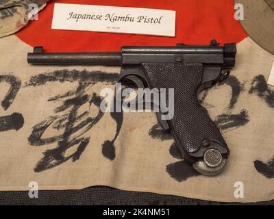 A Japanese Mabu Pistol on display in Dover Castle, Kent, UK. Stock Photo