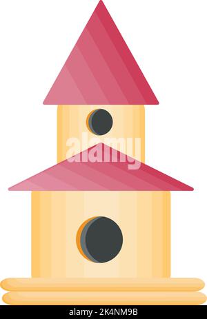 Pet castle, illustration, vector on a white background. Stock Vector