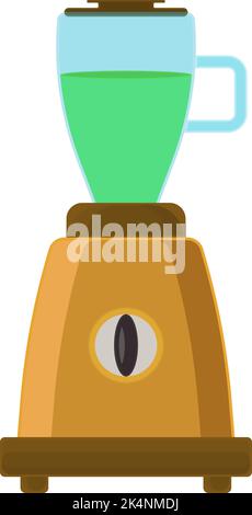 Yellow blender, illustration, vector on a white background. Stock Vector
