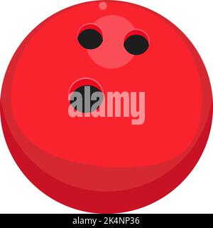Red bowling balls, illustration, vector on a white background. Stock Vector