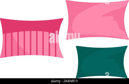 Soft pillows, illustration, vector on a white background. Stock Vector