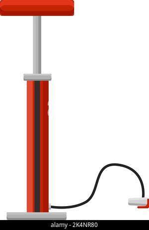Bike pump, illustration, vector on a white background. Stock Vector