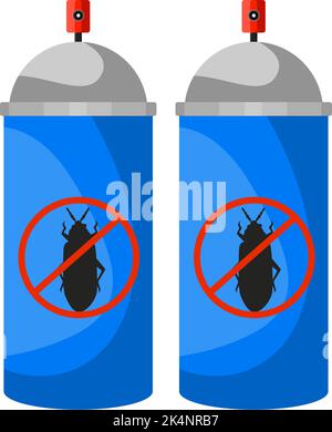 Bug spray, illustration, vector on a white background. Stock Vector