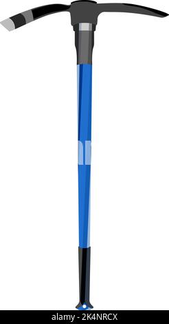Blue pick ax, illustration, vector on a white background. Stock Vector