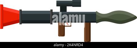 Rocket launcher, illustration, vector on a white background. Stock Vector