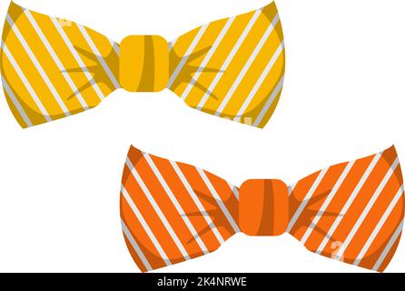 Two bow ties, illustration, vector on a white background. Stock Vector