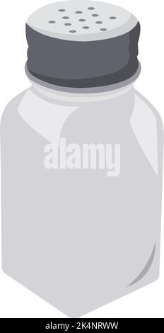 Salt shaker, illustration, vector on a white background. Stock Vector