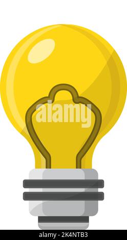 Eco lightbulb, illustration, vector on a white background. Stock Vector