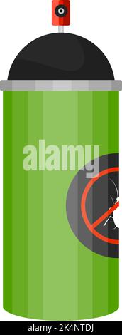 Anti bug spray, illustration, vector on a white background. Stock Vector
