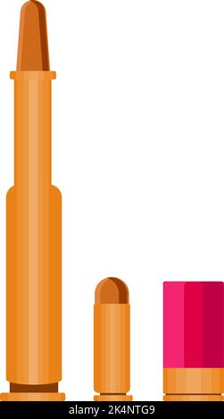 Shotgun bullet, illustration, vector on a white background. Stock Vector