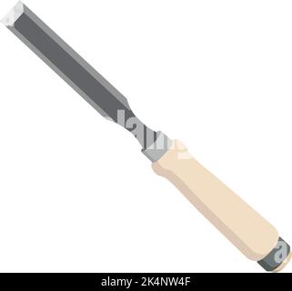 Industry chisel, illustration, vector on a white background. Stock Vector