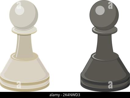 Chess pawns, illustration, vector on a white background. Stock Vector